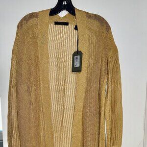 All Saints Gold long Misha Cardigan- Size Medium